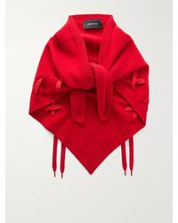 Simone Rocha - Lace-Up Merino Wool-Blend Scarf - Lyst