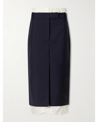 Rohe - Ruched Wool And Mohair-Blend Midi Skirt - Lyst
