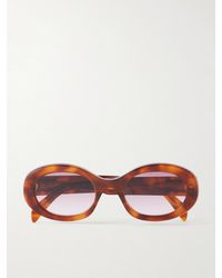 Celine - Triomphe Oval-Frame Acetate Sunglasses - Lyst