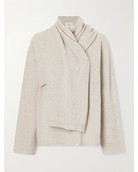 Loulou de Saison - Frances Scarf-Detailed Cashmere Sweater - Lyst