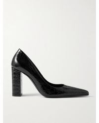 Alaïa - 90 Croc-Effect Leather Pumps - Lyst