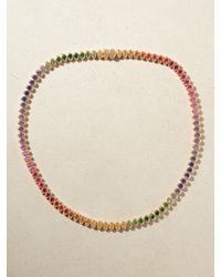 Faberge - Colours Of Love Cosmic Curve 18-Karat Rose Multi-Stone Necklace - Lyst