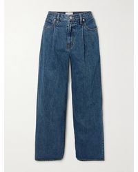 SLVRLAKE Denim - Net Sustain Abby Hoch Sitzende Jeans Mit Weitem Bein Und Bundfalten - Lyst