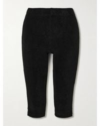 Suzie Kondi - Pashi Cropped Cotton-Blend Terry Skinny Pants - Lyst