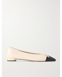 Aquazzura - Ballerines En Cuir Bicolore À Nœuds Gioia - Lyst