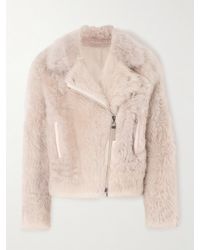 Brunello Cucinelli - Leather-Trimmed Shearling Jacket - Lyst