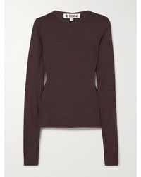 ÉTERNE - Ribbed Jersey Top - Lyst
