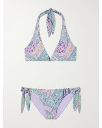 Etro - Paisley-Print Halterneck Bikini - Lyst