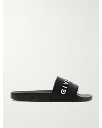Givenchy - Logo-Print Rubber Slides - Lyst