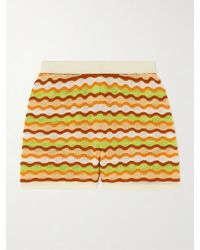 Escvdo - Mullu Striped Cotton Shorts - Lyst