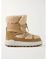 Bogner - Chamonix Shearling, Textured-Leather And Suede Snow Boots - Lyst