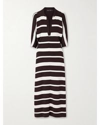 Proenza Schouler - Solana Striped Wool And Silk-Blend Midi Dress - Lyst