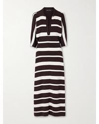 Proenza Schouler - Solana Striped Wool And Silk-Blend Midi Dress - Lyst