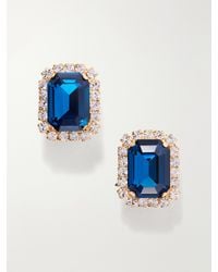 Jennifer Behr - Diana-Plated Crystal Earrings - Lyst