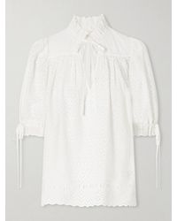Ulla Johnson - Alouette Cotton-Blend Broderie Anglaise Shirt - Lyst