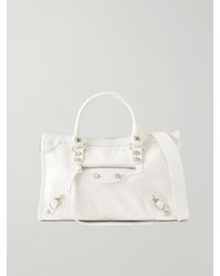 Balenciaga - Le City Small Embellished Textured-Leather Tote - Lyst