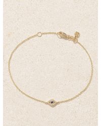 Sydney Evan - Small Evil Eye 14-Karat, Diamond And Sapphire Bracelet - Lyst