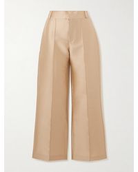 D'Estree - Yoshi Faille Wide-Leg Pants - Lyst