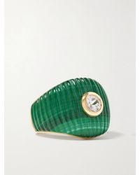 Yvonne Léon - Berlingot 9-Karat, Malachite And Topaz Ring - Lyst