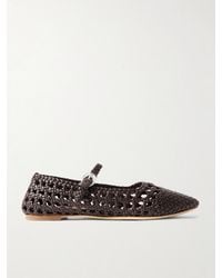 STAUD - Nell Woven Leather Mary Jane Ballet Flats - Lyst