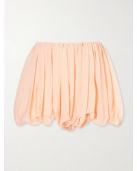 Chloé - Pleated Silk-Charmeuse Shorts - Lyst
