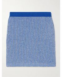Escvdo - Dual Ribbed Cotton Mini Skirt - Lyst