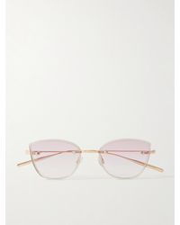 Barton Perreira - Brandy Roségoldfarbene Sonnenbrille Mit Cat-Eye-Rahmen Und Details Aus Azetat - Lyst