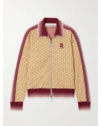 Rabanne - Striped Embroidered Stretch Jacquard-Knit Track Jacket - Lyst