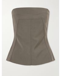 Rick Owens - Strapless Wool-Blend Bustier Top - Lyst