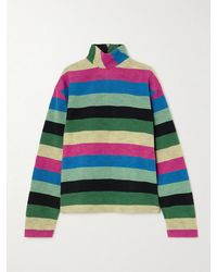 Marrakshi Life - Striped Cotton Turtleneck Top - Lyst