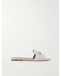 Loro Piana - Summer Charms Suede Slides - Lyst