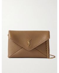 Saint Laurent - Cassandre Textured-Leather Shoulder Bag - Lyst