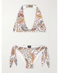 Etro - Paisley-Print Halterneck Bikini - Lyst