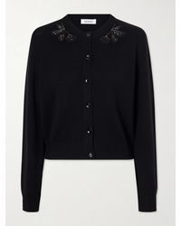 Erdem - Embellished Merino Wool Cardigan - Lyst