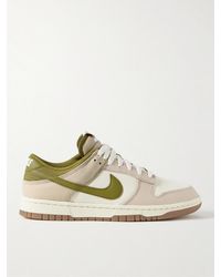 Nike - Dunk Low Leather-Trimmed Canvas Sneakers - Lyst