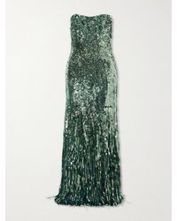 Jenny Packham - Kimi Frayed Sequined Tulle Gown - Lyst