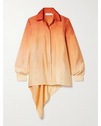 Zimmermann - Tranquility Asymmetric Ombré Silk-Twill Shirt - Lyst