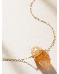 JIA JIA - 14-Karat, Citrine And Diamond Necklace - Lyst