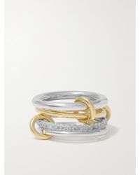 Spinelli Kilcollin - Nimbus Set Of Four Sterling And 18-Karat Diamond Rings - Lyst