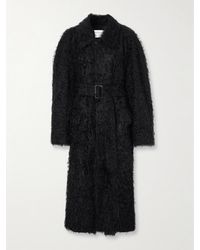 Carven - Belted Faux-Shearling Coat - Lyst
