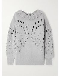 Ulla Johnson - Francia Oversized Cutout Ribbed Cotton-Blend Sweater - Lyst