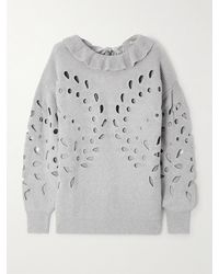 Ulla Johnson - Francia Oversized Cutout Ribbed Cotton-Blend Sweater - Lyst