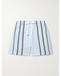 lemlem - Short En Coton Mélangé À Rayures Safia - Lyst