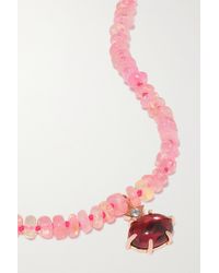 Andrea Fohrman Mini Cosmo Kette Mit Mehreren Steinen Und Details Aus 14 Karat Roségold - Pink