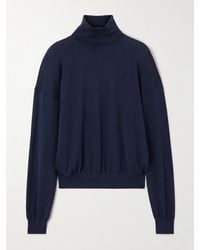 Saint Laurent - Rollkragenpullover Aus Einer Mischung Aus Wolle, Kaschmir Und Seide - Lyst