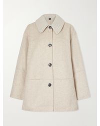 Proenza Schouler - Lisa Paneled Rib-Trimmed Wool-Blend Jacket - Lyst