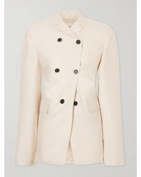 KHAITE - Rolo Double-Breasted Wool And Silk-Blend Blazer - Lyst