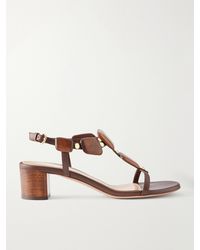 Gianvito Rossi - Munduk 45 Appliquéd Studded Leather Thong Sandals - Lyst