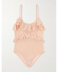 Ulla Johnson - Bania Ruffled Knitted Bodysuit - Lyst