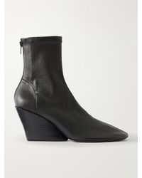 Proenza Schouler - Slant Leather Ankle Boots - Lyst